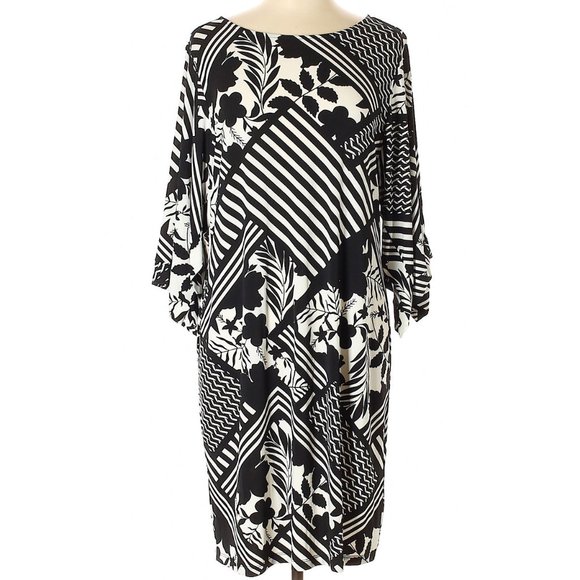 Chico's Geo Floral EMMA Dress Size L/12 (NEW) - Picture 1 of 2